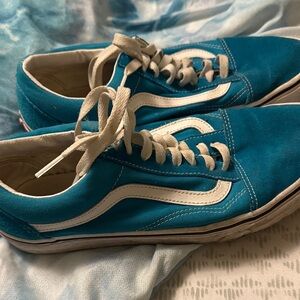 Blue and White Sneakers